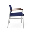 Avon Reception Waiting Bariatric Chair UPH Seat Back / Silver Steel / Blue