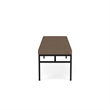 Avon Reception Waiting 3 Seat Bench 650 LB Capacity / Black Steel / Brown