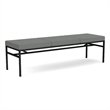 Avon Reception Waiting 3 Seat Bench 650 LB Capacity / Black Steel / Light Gray