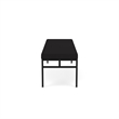Avon Reception Waiting 3 Seat Bench 650 LB Capacity / Black Steel / Black