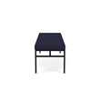 Avon Reception Waiting 3 Seat Bench 650 LB Capacity / Black Steel / Navy Blue