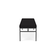 Avon Reception Waiting 3 Seat Bench 650 LB Capacity / Charcoal Steel / Black