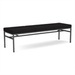 Avon Reception Waiting 3 Seat Bench 650 LB Capacity / Charcoal Steel / Black