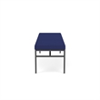 Avon Reception Waiting 3 Seat Bench 650 LB Capacity / Charcoal Steel / Blue
