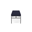 Avon Reception Waiting 3 Seat Bench 650 LB Capacity / Charcoal Steel / Navy Blue