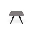 Willow Lounge Lobby Reception Waiting 2 Seat Bench / Black Steel / Light Gray