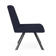 Willow Lounge Reception Waiting Armless Guest Chair / Charcoal Steel / Navy Blue
