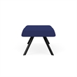 Willow Lounge Lobby Reception Waiting 2 Seat Bench / Black Steel / Blue