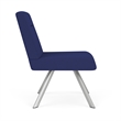 Willow Lounge Lobby Reception Waiting Armless Guest Chair / Silver Steel / Blue