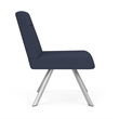 Willow Lounge Lobby Reception Waiting Armless Guest Chair / Silver Steel / Blue