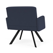 Willow Lounge Lobby Reception Waiting Bariatric Chair / Black Steel / Blue