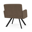 Willow Lounge Lobby Reception Waiting Bariatric Chair / Black Steel / Brown