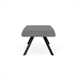 Willow Lounge Lobby Reception Waiting 2 Seat Bench / Black Steel / Light Gray