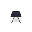 Willow Lounge Lobby Reception Waiting 3 Seat Bench / Charcoal Steel / Navy Blue