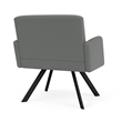 Willow Lounge Lobby Reception Waiting Bariatric Chair / Black Steel / Light Gray