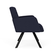 Willow Lounge Lobby Reception Waiting Bariatric Chair / Black Steel / Navy Blue
