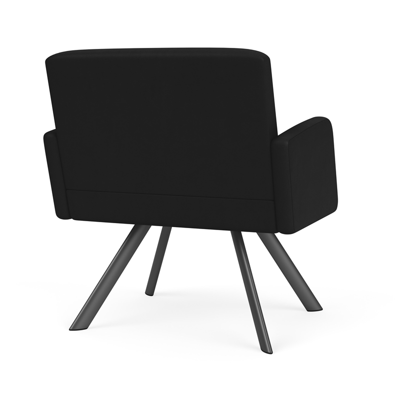 Willow Lounge Lobby Reception Waiting Bariatric Chair / Charcoal Steel / Black