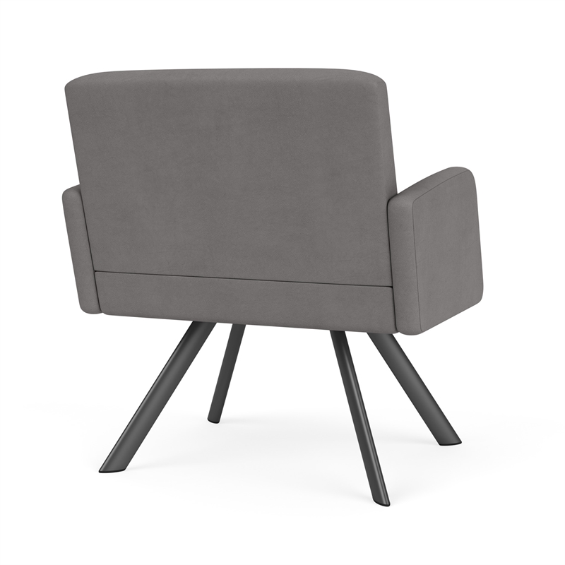 Willow Lounge Reception Waiting Bariatric Chair / Charcoal Steel / Light Gray