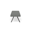 Willow Lounge Lobby Reception Waiting 3 Seat Bench / Charcoal Steel / Light Gray