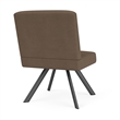 Willow Lounge Reception Waiting Armless Guest Chair / Charcoal Steel / Brown