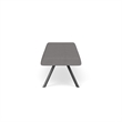 Willow Lounge Lobby Reception Waiting 3 Seat Bench / Charcoal Steel / Light Gray