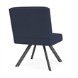 Willow Lounge Reception Waiting Armless Guest Chair / Charcoal Steel / Blue