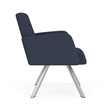 Willow Lounge Lobby Reception Waiting Guest Chair / Silver Steel / Blue