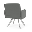 Willow Lounge Lobby Reception Waiting Guest Chair / Silver Steel / Light Gray