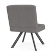 Willow Lounge Reception Armless Guest Chair / Charcoal Steel / Light Gray