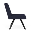 Willow Lounge Reception Waiting Armless Guest Chair / Black Steel / Navy Blue