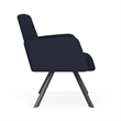 Willow Lounge Lobby Reception Waiting Guest Chair / Charcoal Steel / Navy Blue