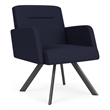 Willow Lounge Lobby Reception Waiting Guest Chair / Charcoal Steel / Navy Blue