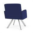 Willow Lounge Lobby Reception Waiting Guest Chair / Silver Steel / Blue