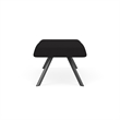 Willow Lounge Lobby Reception Waiting 2 Seat Bench / Charcoal Steel / Black