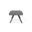 Willow Lounge Lobby Reception Waiting 2 Seat Bench / Charcoal Steel / Light Gray