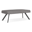 Willow Lounge Lobby Reception Waiting 2 Seat Bench / Charcoal Steel / Light Gray