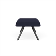 Willow Lounge Lobby Reception Waiting 2 Seat Bench / Charcoal Steel / Navy Blue