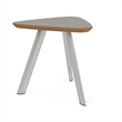 Willow Lounge Reception Waiting Room End Table HPL Top / Silver Steel / Gray