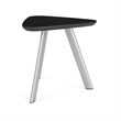Willow Lounge Reception Waiting Room End Table HPL Top / Silver Steel / Black