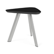 Willow Lounge Reception Waiting Room End Table HPL Top / Silver Steel / Black