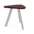Willow Lounge Reception Waiting Room End Table HPL Top / Silver Steel / Walnut