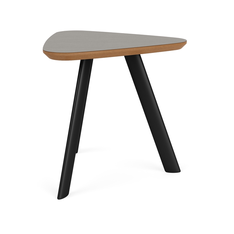 Willow Lounge Reception Waiting Room End Table HPL Top / Black Steel / Gray