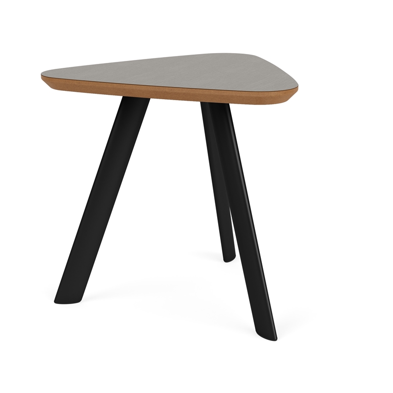 Willow Lounge Reception Waiting Room End Table HPL Top / Black Steel / Gray