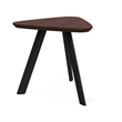 Willow Lounge Reception Waiting Room End Table HPL Top / Black Steel / Walnut