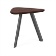 Willow Lounge Reception Waiting Room End Table HPL Top / Charcoal Steel / Walnut