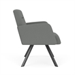 Willow Lounge Reception Waiting Bariatric Chair / Charcoal Steel / Light Gray