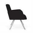 Willow Lounge Lobby Reception Waiting Bariatric Chair / Silver Steel / Black