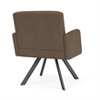 Willow Lounge Lobby Reception Waiting Guest Chair / Charcoal Steel / Brown