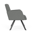 Willow Lounge Lobby Reception Waiting Guest Chair / Charcoal Steel / Light Gray