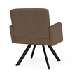Willow Lounge Lobby Reception Waiting Guest Chair / Black Steel / Brown